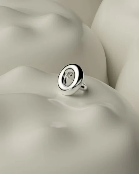 SILVER DONUT RING - Image 3