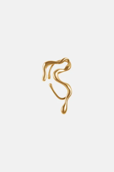 undulating earcuff in gold - Image 4