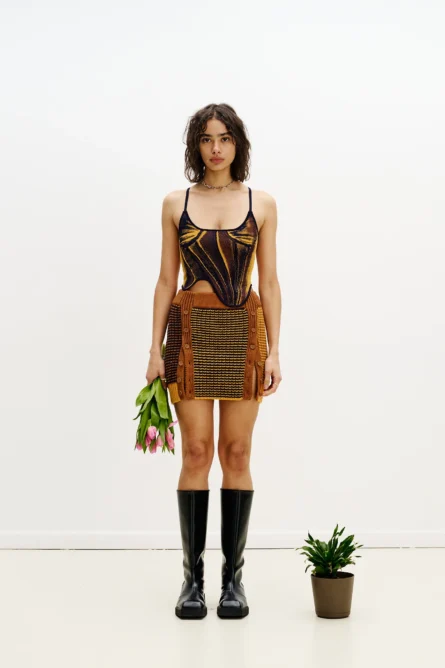 MILA DENIM PRINT TANK TOP - Image 1