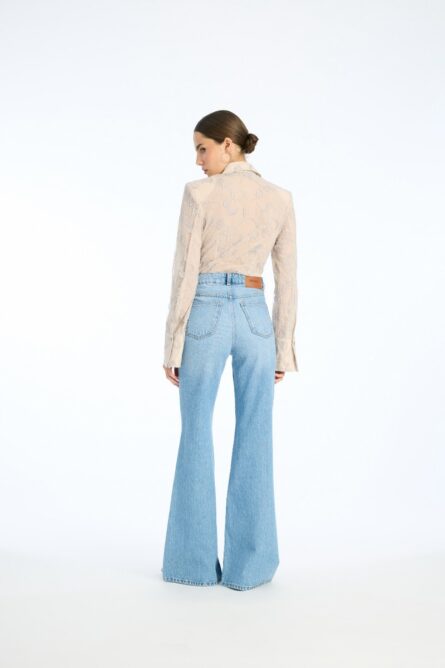 Flared higwaisted jeans - Image 3