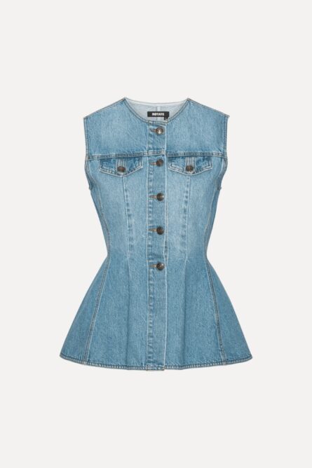 FLARED DENIM TOP - Image 2