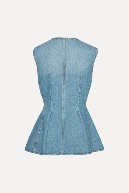 FLARED DENIM TOP - Image 3