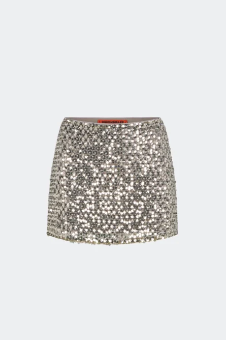DIZZY SEQUIN SKIRT SILVER - Image 2