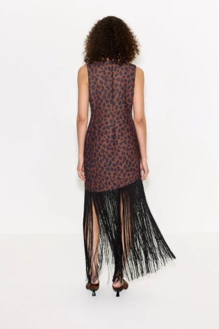 casablanca crepe fringe dress - Image 3