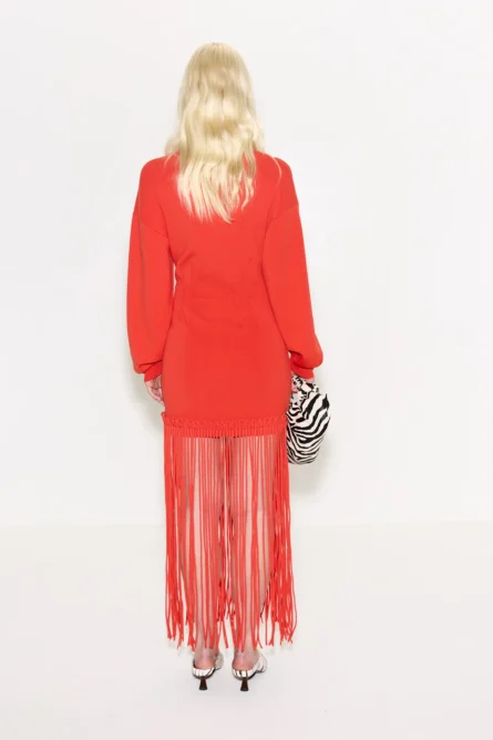 WALLIS KNIT FRINGE DRESS - Image 3