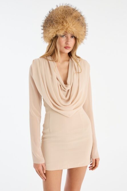Chiffon Ls Mini Dress - Image 1