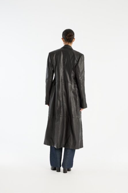 Leather Long Coat - Image 3