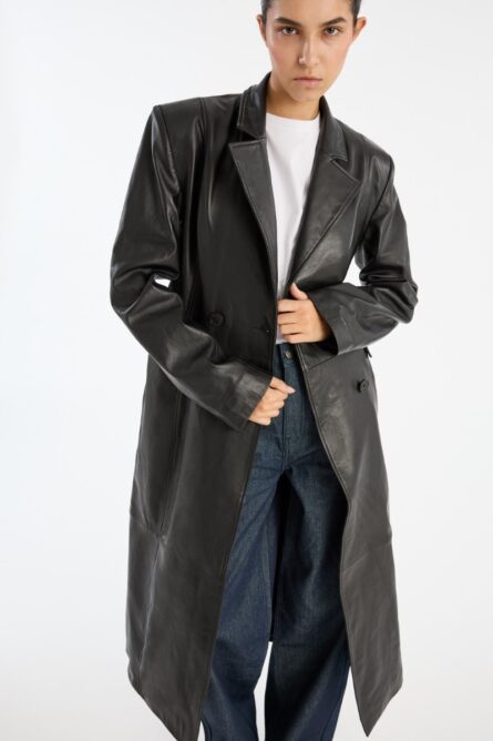 Leather Long Coat - Image 2
