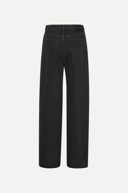 Button Detail Wide Jeans - Image 4