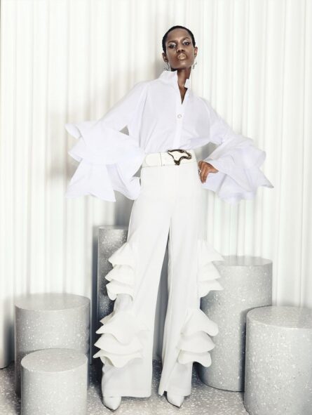 SCULPTURE SHIRT WITH RUFFLES - Image 1