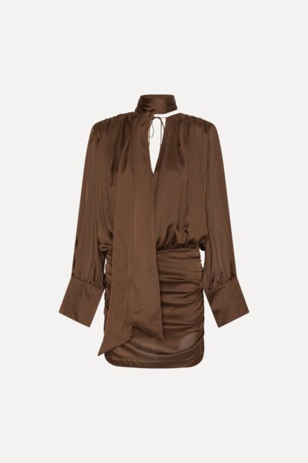 CHIFFON LS V-NECK DRESS - Image 3