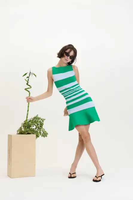 LINDEN REVERSIBLE BANDAGE MINI DRESS - Image 2
