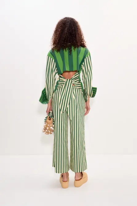 STRIPED POPLIN BUTTON UP - Image 4