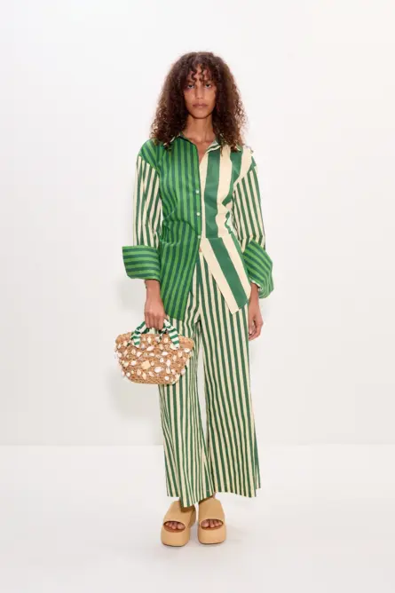 STRIPED POPLIN BUTTON UP - Image 2
