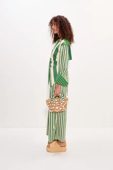 STRIPED POPLIN BUTTON UP - Image 3