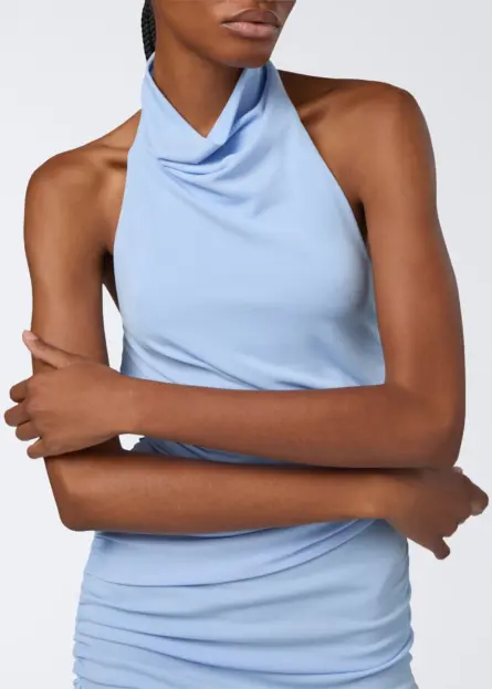 STELLA MINI TURTLENECK OPEN BACK MINI DRESS - Image 2