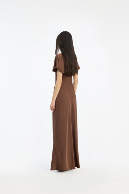 SATIN FLOWY SLEEVE DRESS - Image 5