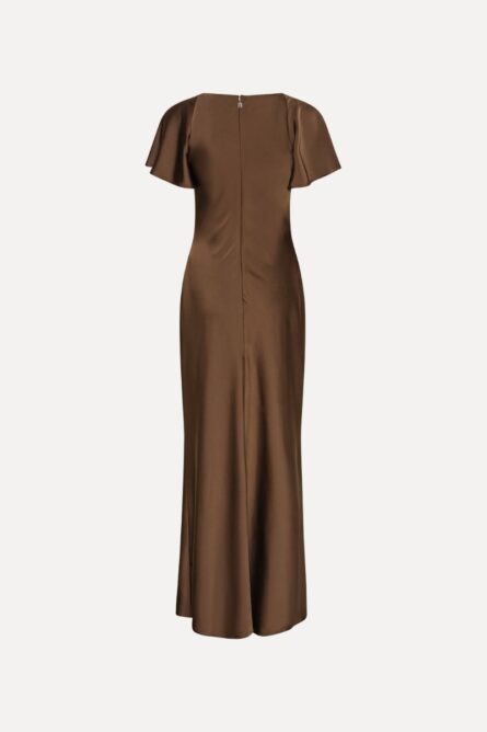 SATIN FLOWY SLEEVE DRESS - Image 3